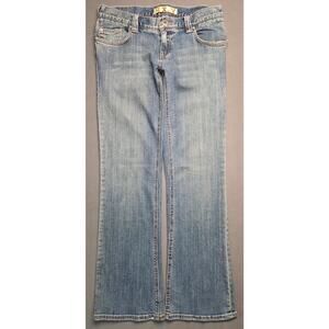 Y2K Roxy Denim Womens Jeans Size‎ 31x32 Low Rise Flare Medium Wash Sunset Beach